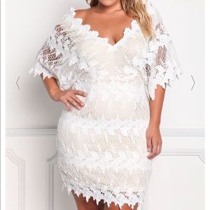 White Lace off the shoulder dress